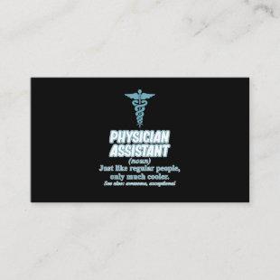 Physician Assistant Definition PA Medical Students Enclosure Card