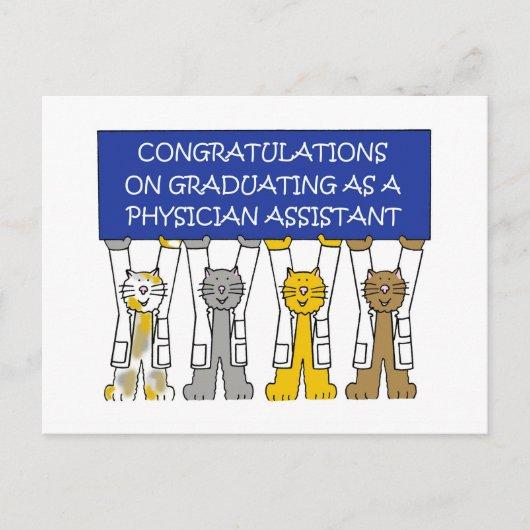 Physician Assistant Graduation Congratulations Announcement Postcard