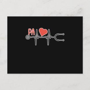 Physician Assistant Heartbeat PA Medical Students Announcement Postcard