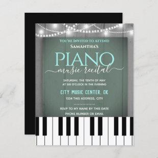 Piano Music Recital Formal Invitation