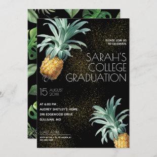 Pineapple Delight Luau Graduation Party Invitation
