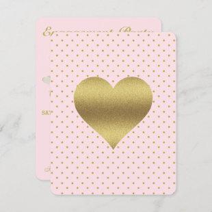 Pink And Gold Heart Polka Dot Shower Bridal Party Invitation