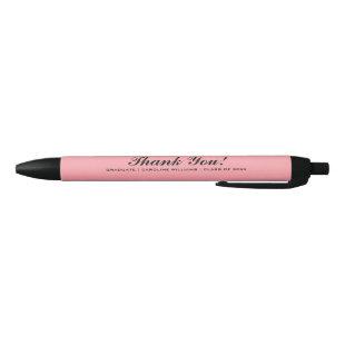 Pink & Black Graduation Party Custom Favor Pens