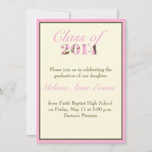Pink Camo Class of 2014 Graduation Invitation