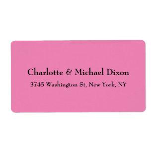 Pink Classical Stylish Elegant Family Name Label