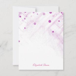 Pink Confetti Glitter Dots Invitation Stationery