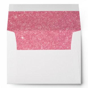 Pink Glitter Invitation Envelope