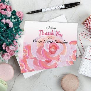 Pink, Peach Botanical Garden Roses Spring Card