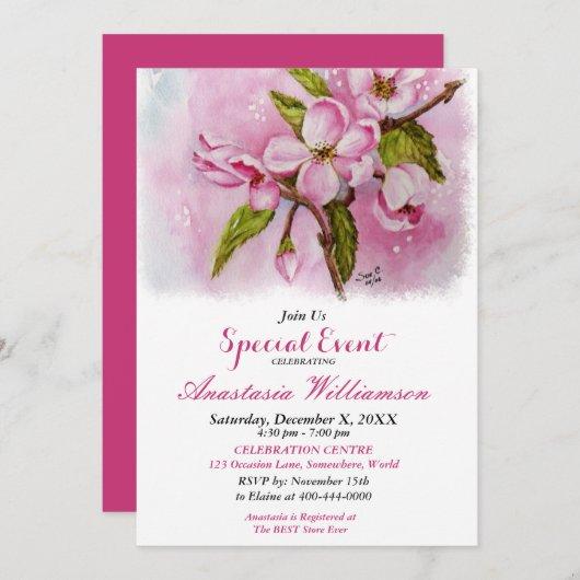 PINK SPRING FLING PARTY EVENT INVITE