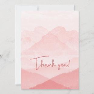 Pink Thank You Holiday Card