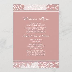 Pink White Floral Trunk Party Invitation