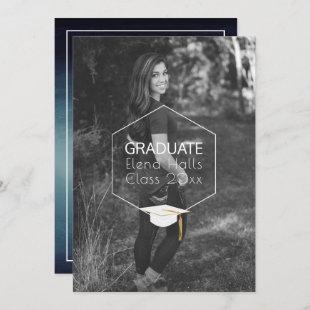 PixDezines 2018 Photo Graduation/Rippled Ocean Invitation