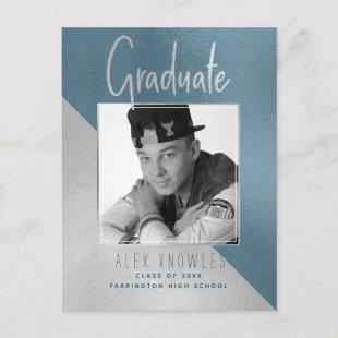 PixDezines Graduation/Modern DIY Colors Announcement Postcard