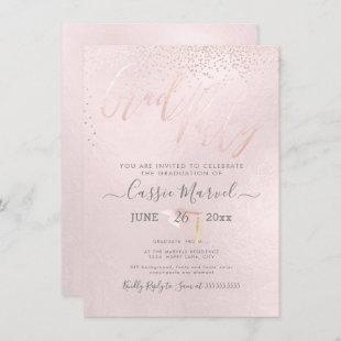 PixDezines Iridescent Blush Pink 2019 Grad Party Invitation