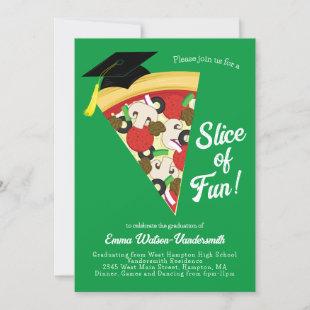 Pizza Graduation Party Invitation