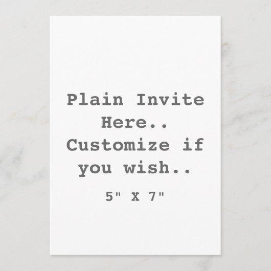 Plain Invite.. Invitation