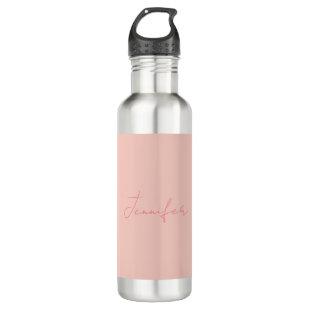 Plain Modern Handwriting Your Name Stainless Steel Water Bottle