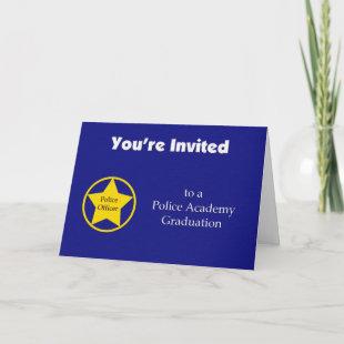 Police Academy Graduation Invitation -- Navy