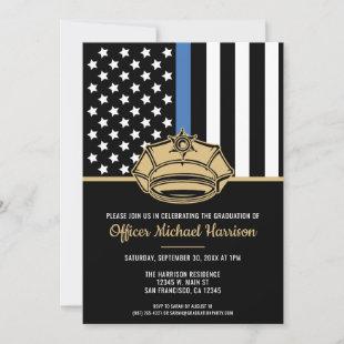 Police Academy Graduation Law Enforcement Invitation