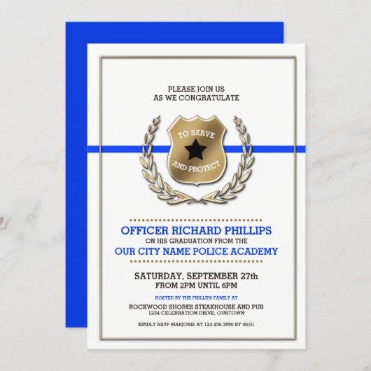Police Academy Graduation Party Invitation