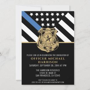 Police Academy Law Enforcement Graduation Party Invitation