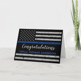 Police Congratulations Thin Blue Line Graduation C Card
