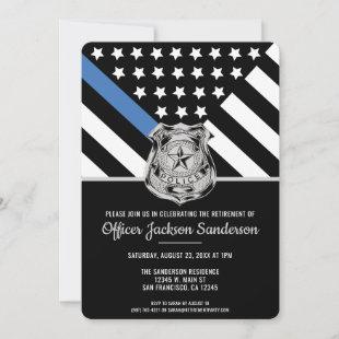 Police Department Law Enforcement Retirement Party Invitation