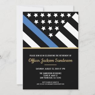 Police Department Retirement Flag Law Enforcement Invitation