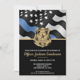 Police Department Retirement Flag Law Enforcement Invitation