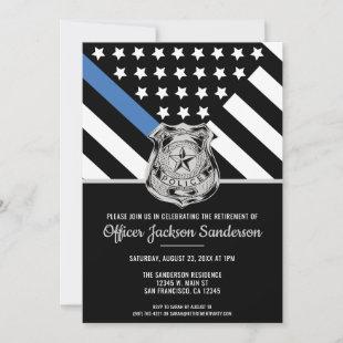 Police Law Enforcement Retirement Party Invitation