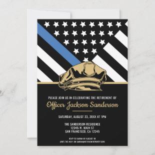 Police Officer Law Enforcement Retirement Party  Invitation