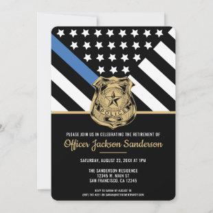 Police Retirement Flag Law Enforcement Officer Invitation