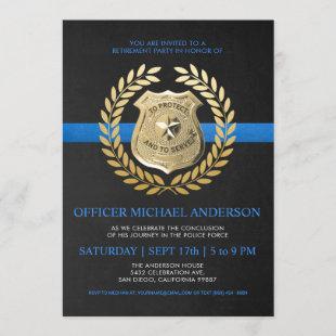 Police Retirement Invitations | Police Badge