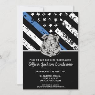 Police Retirement Law Enforcement Department Flag Invitation