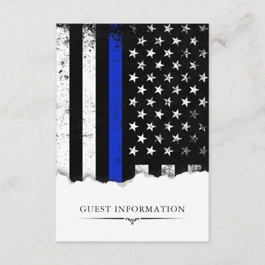 Police Style American Flag Party|Event Small Enclosure Card