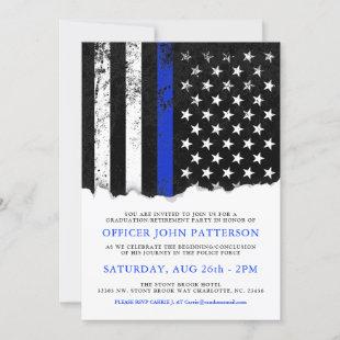 Police Style American Flag Party|Event WHT invite
