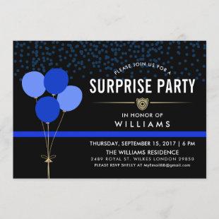 Police Surprise Party Invitation