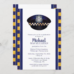 Policeman | Police | Cop Hat Graduation Party Invitation