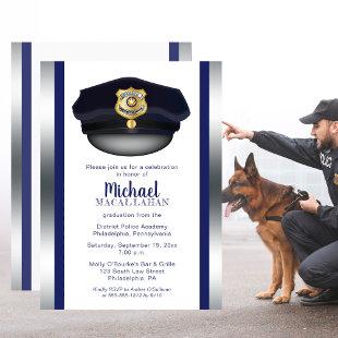 Policeman | Police | Cop Hat Graduation Party Invitation