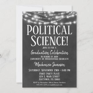 Political Science Graduation Party Invitation