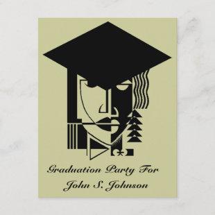 Pop Art Graduation Party Invitations Grad Abstract