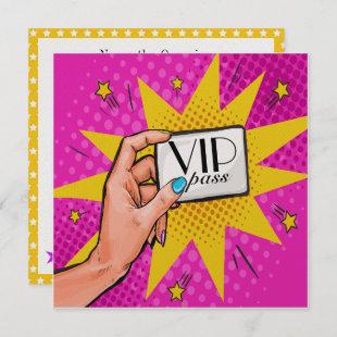 Pop Art VIP Invitation