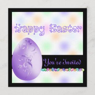 Popular Easter Invitations with Eggs & Bunny's