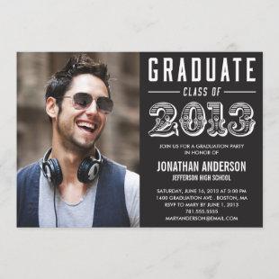 Poster Style Graduation Invitation
