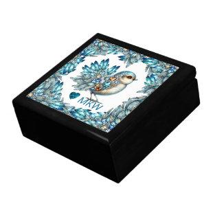 Precious Bling Birds Tile Wood Jewelry Keepsake Gift Box