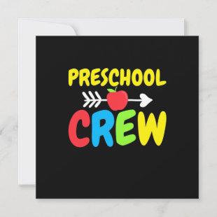 Preschool Crew Student Invitation