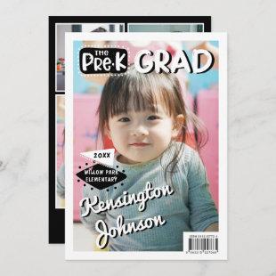 Preschool Grad Fun Graduate Photo Magazine Cover Announcement
