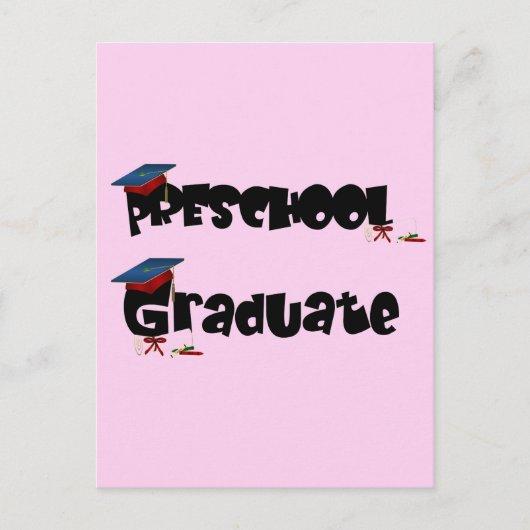 Preschool Graduate  Tshirts and Gifts Announcement Postcard