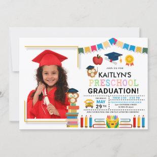 Preschool Photo Graduation Invitation