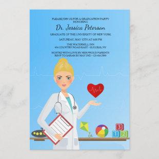 Pretty Female Pediatrician Invitation